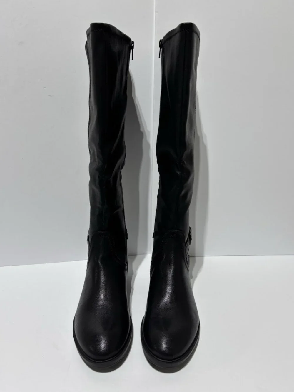 Baretraps Women’s Nena Black Riding Boots, Size 9W, Wide Calf